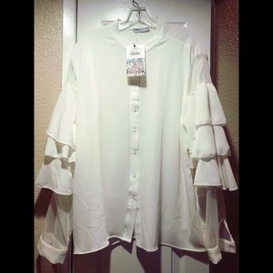 Long Sleeve Blouse with Ruffles